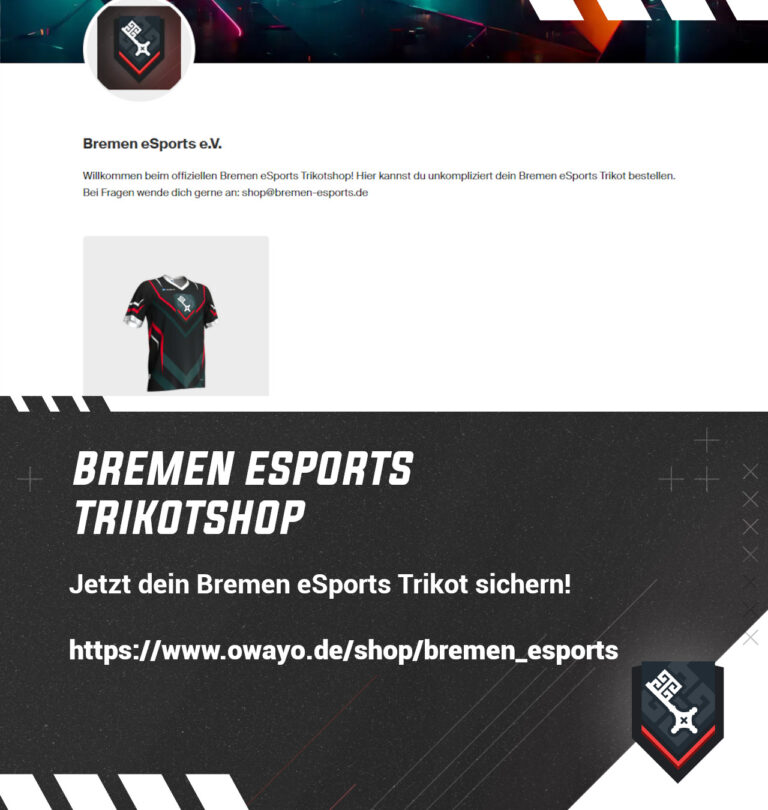 Bremen eSports Trikotshop ist live!