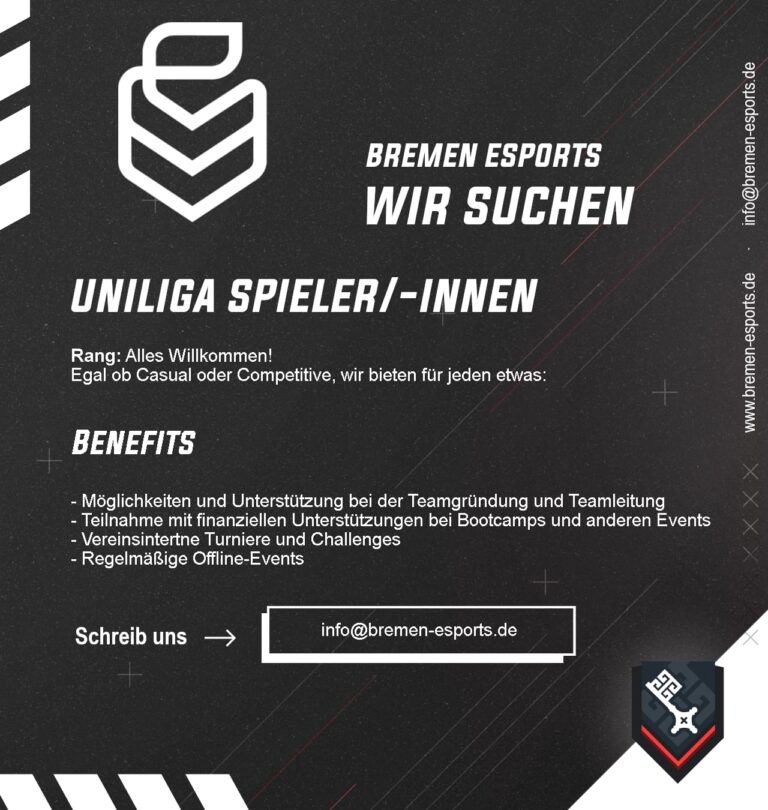 Semesterstart heißt Uniliga Start – Bremen eSports ist dabei!